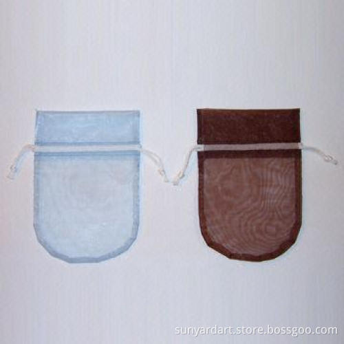 U-shaped Organza Gift Bag with Nylon Cord Drawstring
